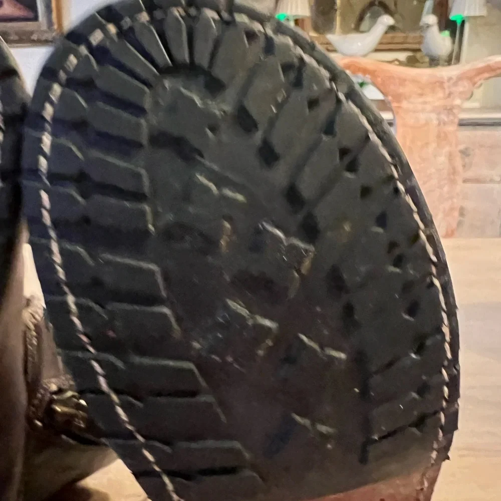 Bed Stu Distressed Black Leather Combat Boots - Picture 6 of 8